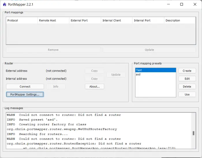 UPnP PortMapper