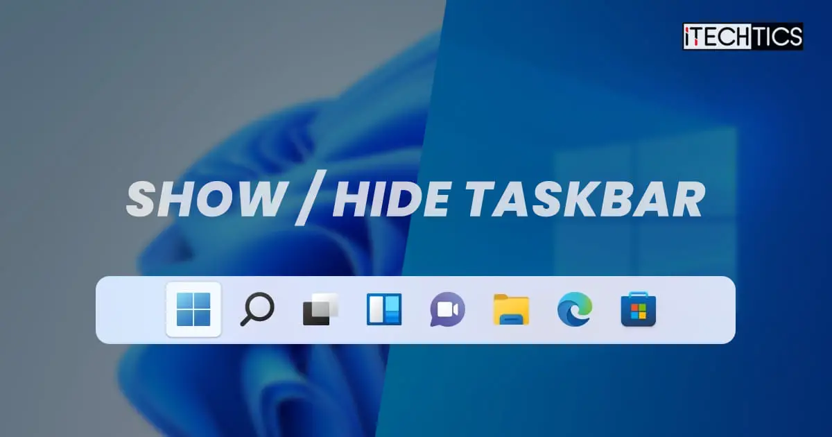 Hide or Show Taskbar Windows 11 10