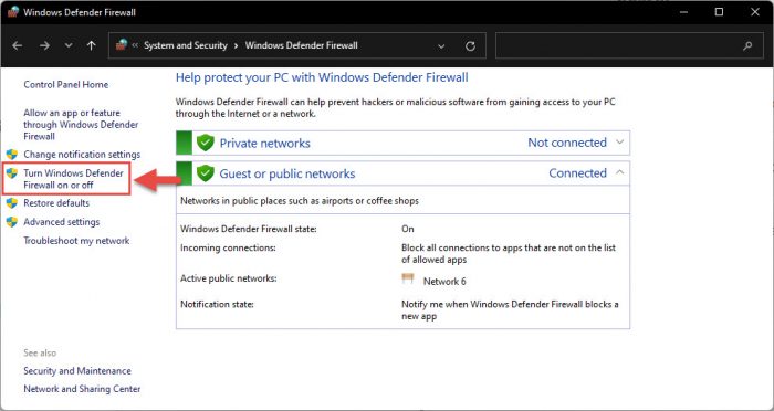 Manage Windows firewall