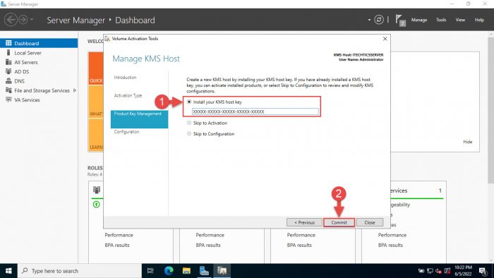 Install KMS Host Key