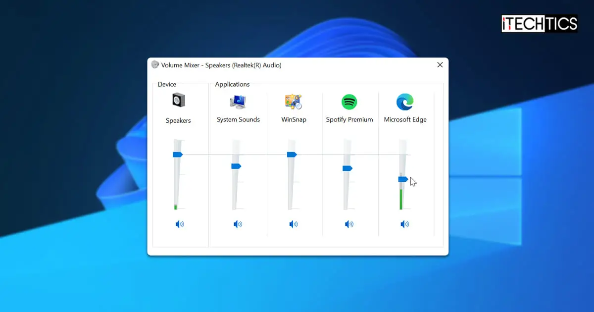 Volume Mixer Windows 11 10