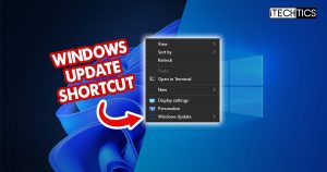 How To Add Windows Update Shortcut To Context Menu In Windows 11/10