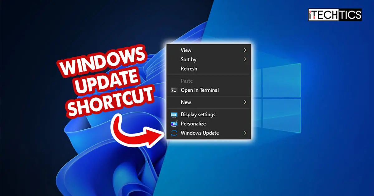 How To Add Windows Update Shortcut To Context Menu In Windows 11/10 1 Windows Update Shortcut in Context Menu Windows 11 10