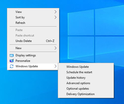 How To Add Windows Update Shortcut To Context Menu In Windows 11/10 12 Windows update shortcuts Windows 10