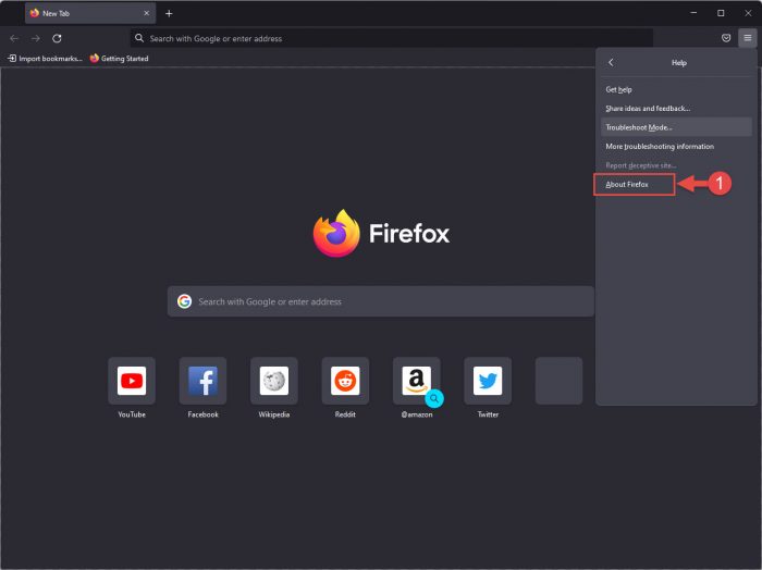 Firefox about