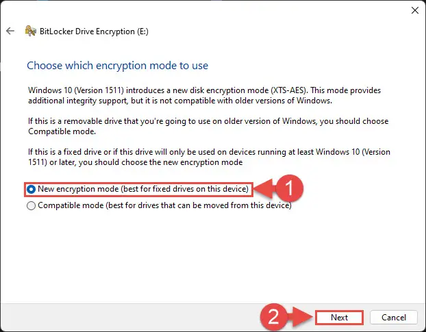 New encryption mode