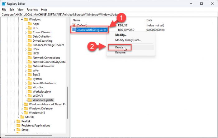 How To Bypass Upgrade Block (Safeguard Hold) In Windows 11 11 Delete DWORD