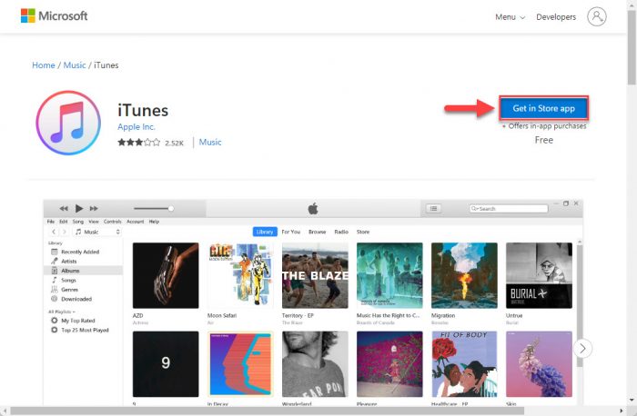 Get iTunes from Store