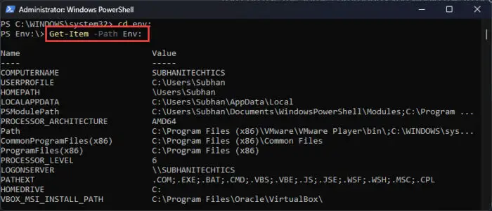 Windows Environment Variables - The Ultimate Guide For All Windows Versions 24 Get complete list of variables in Env