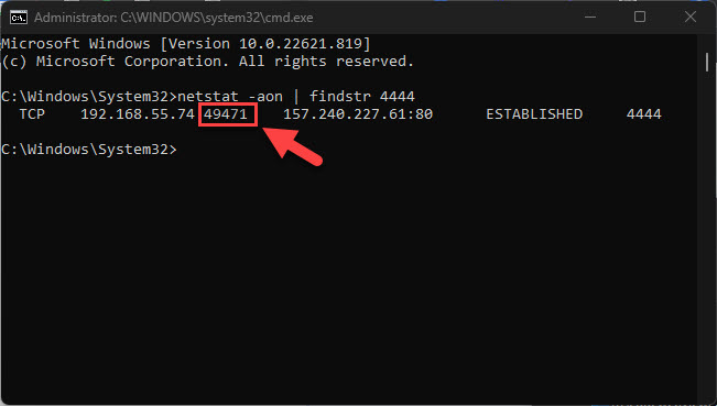 Find Which App Is Listening On Which Port In Windows 4 The app is listening on this port