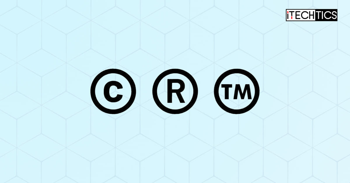 Copyright C Trademark TM Registered R Symbols