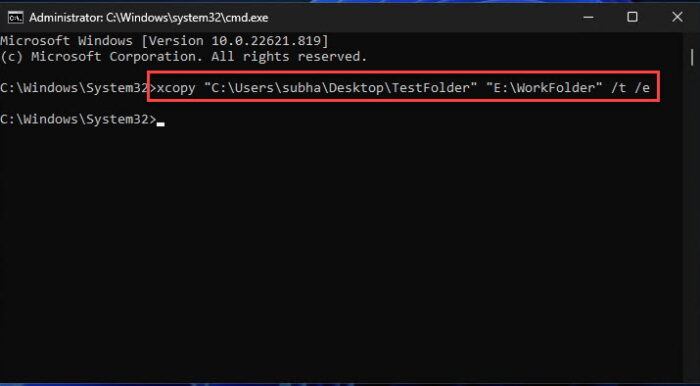 How To Copy Folder Structure Without Files 1 Duplicate folder structure using XCOPY