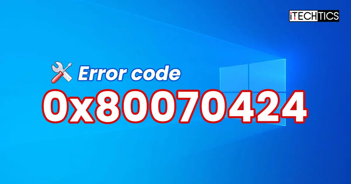 Windows Update Error 0x80070424 1