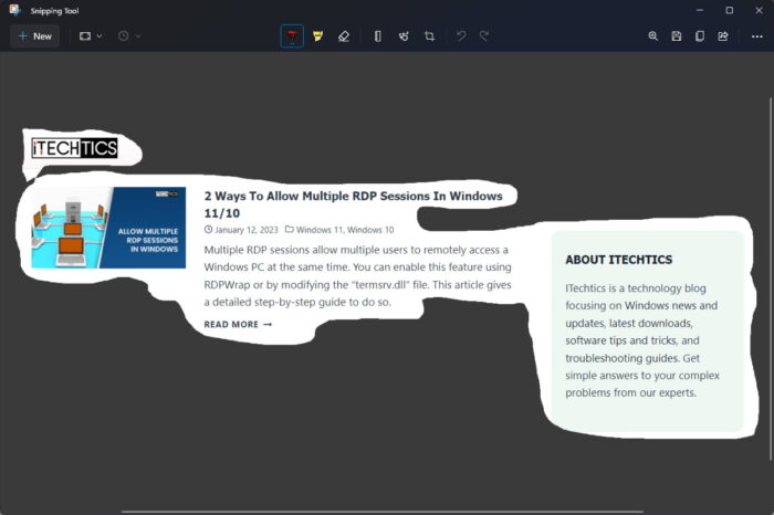 Download And Use Free Snipping Tool For Windows 11 12 Free Form capture in Snipping Tool
