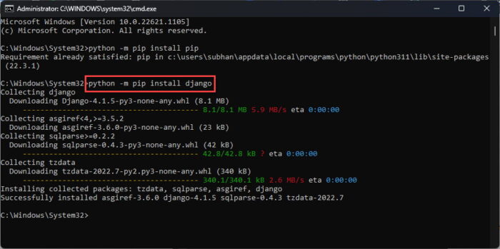 Install Python package without PIP variable