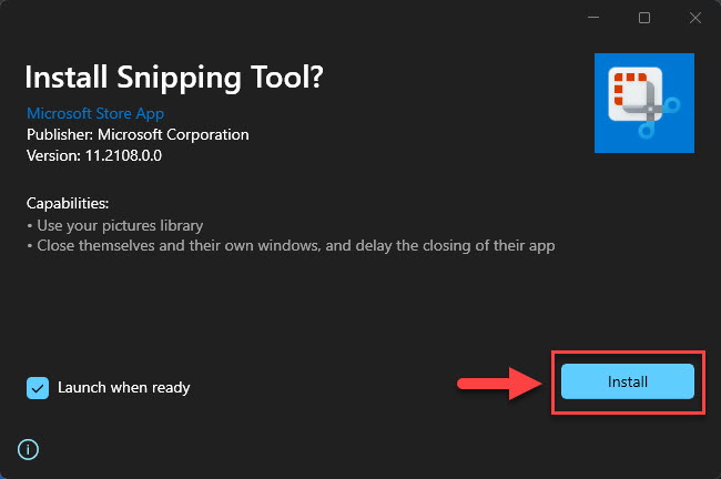 Install Snipping Tool2