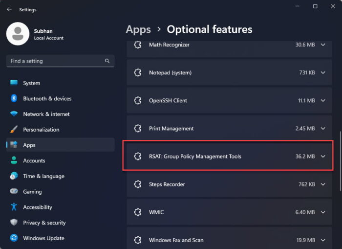 How To Download And Install RSAT Tools On Windows 11 5 RSAT tools has been installed