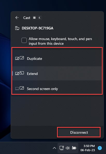 What is Wireless Display In Windows And How To Project/Cast Your Screen 10 Select to duplicate or mirror or disconnect