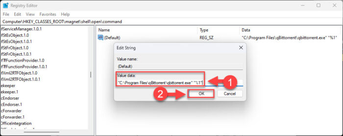 Check and confirm path for torrent client in the Default value