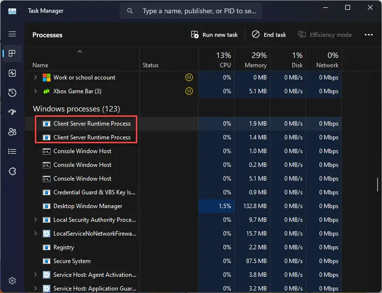 Centraliseren Verzamelen Op te slaan How To Fix "Client Server Runtime Process" (csrss.exe) High GPU Usage Centraliseren Verzamelen Op te slaan How To Fix "Client Server Runtime Process" (csrss.exe) High GPU Usage