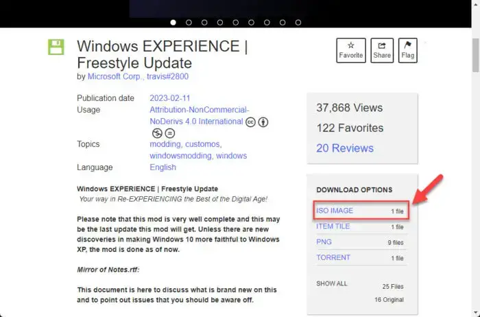 Descargar la actualización de Windows Experience Freestyle