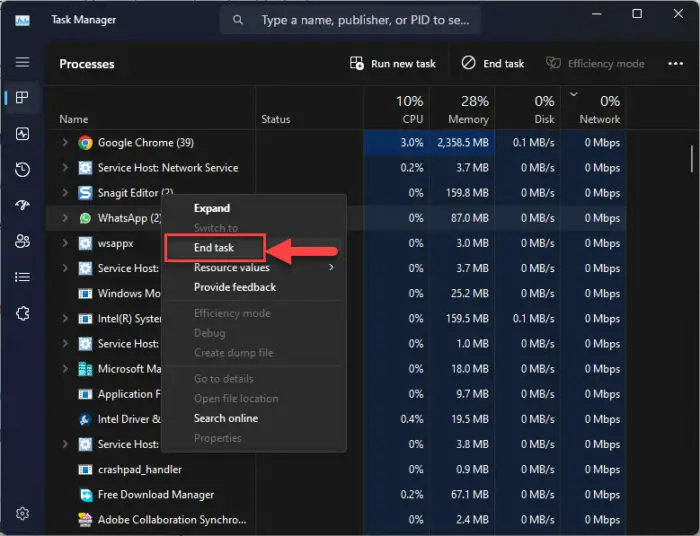 Fix Windows Media Creation Tool Error Code 0x80072F8F - 0x20000 3 End task from Task Manager