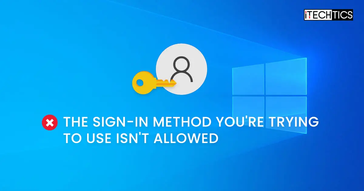 How To Fix "The Signin Method You're Trying To Use Isn't Allowed