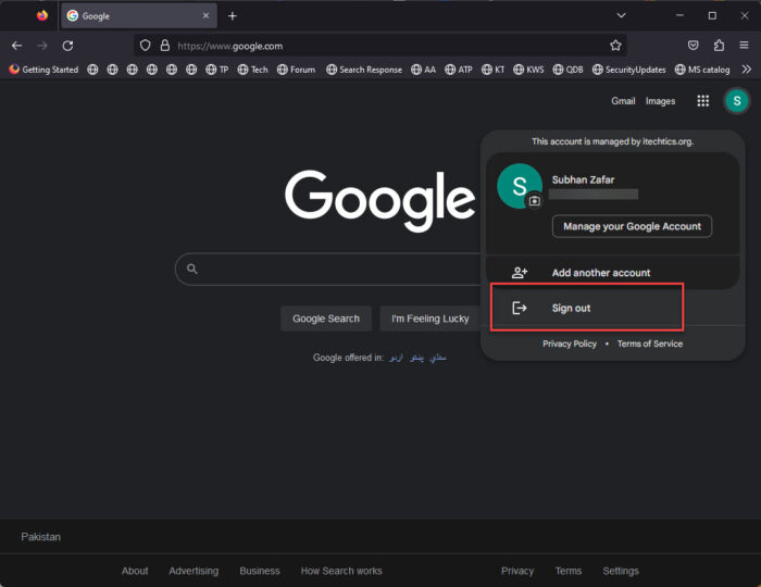 How To Change Default Google Account In Chrome 12 Sign out of all Google accounts in Mozilla Firefox