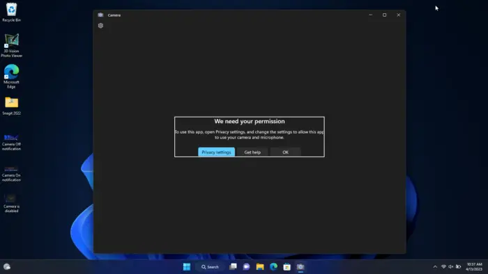 How To Enable Camera Privacy Indicator In Windows 11 8 Camera is disabled from Privacy Settings