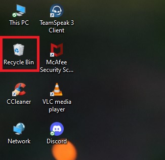 Open Recycle Bin via desktop shortcut