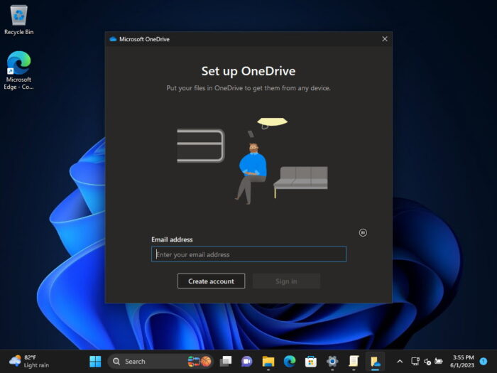 Set up OneDrive