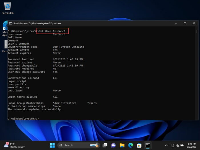 How To View All User Accounts On Windows 11 7 View details of specific user account using Command Prompt