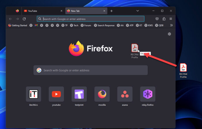 Download Mozilla Firefox 116, 115.1 ESR, 102.14 ESR With Improved Picture-in-Picture & Direct Paste Options 7 Drag and drop file into Firefox