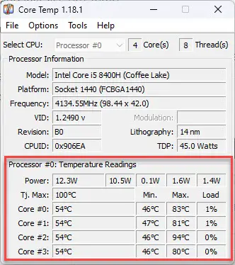 How To Monitor And Check CPU Temperature On Windows 4 Monitor CPU Core temperatures using Core Temp