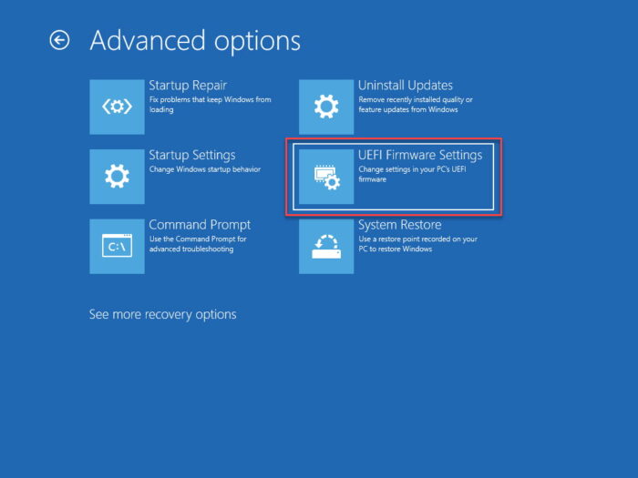 How To Monitor And Check CPU Temperature On Windows 3 Open UEFI Firmware Settings