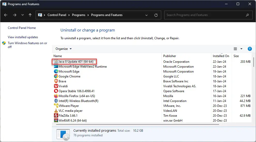 Download java 8 update 401 january 2024 offline installers 