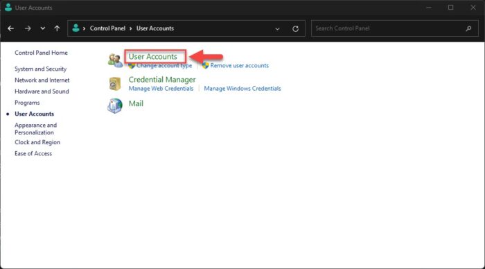 5 Ways To Check If Your Account Has Admin Rights On Windows 3 Click User Accounts again