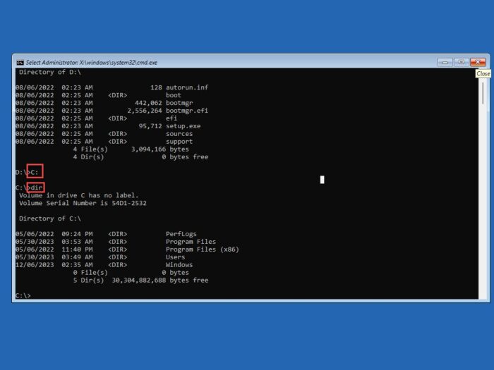 How To Reset Forgotten Windows 11 Local Account Password Without Software 4 Find the Windows directory from WinRE