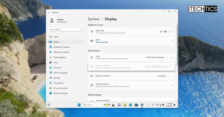 Fix Display Resolution Greyed out on Windows 11 10