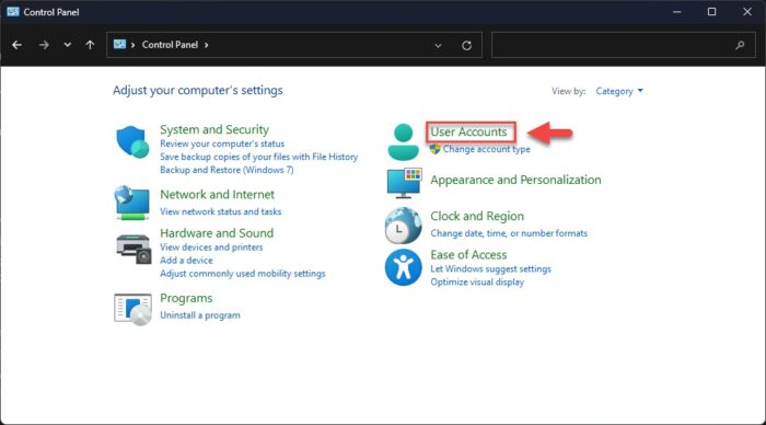 5 Ways To Check If Your Account Has Admin Rights On Windows 2 Open user accounts in Control Panel