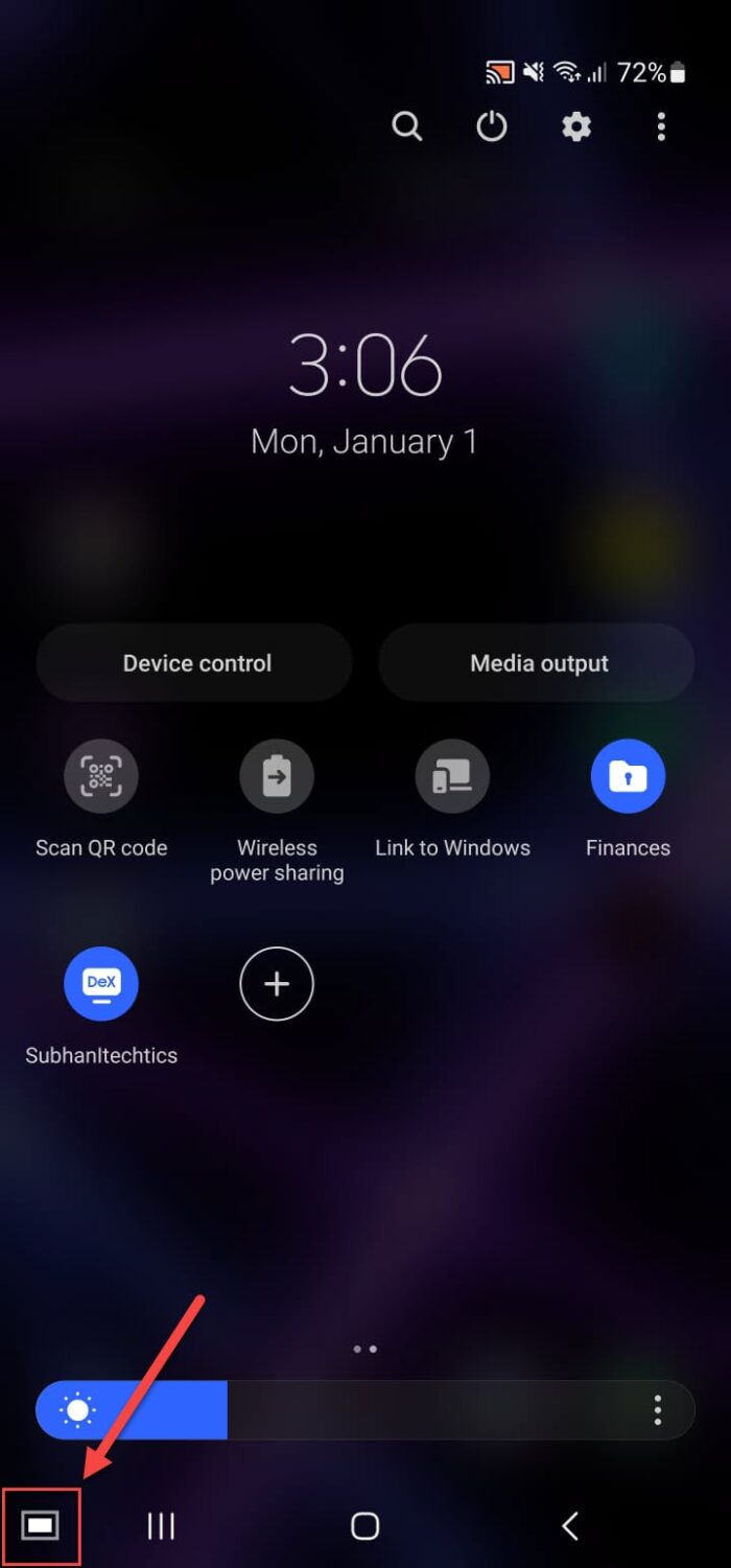 Use phone as touchpad during Samsung DeX connection