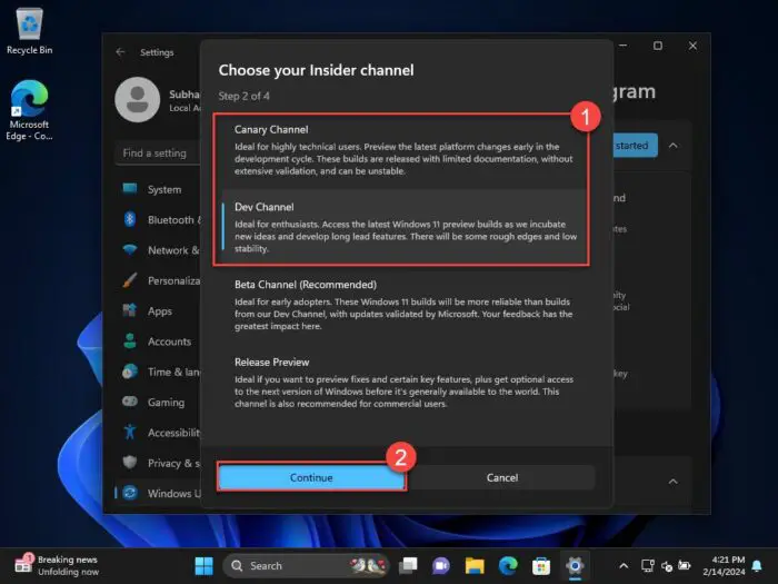 Microsoft Is Bringing An Improved Context Menu To Windows 11 5 Select an insider channel