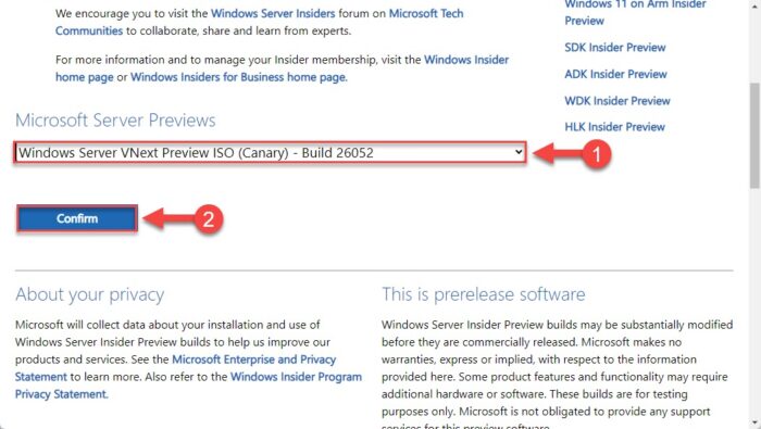 Select the Windows Server 2025 ISO file