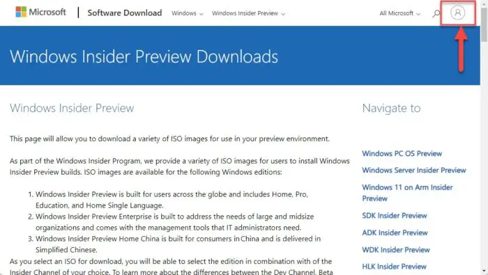 Microsoft Is Bringing An Improved Context Menu To Windows 11 8 Sign into Windows Insider Preview Downloads website