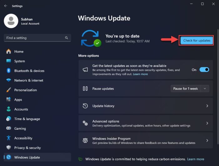 Microsoft Is Bringing An Improved Context Menu To Windows 11 6 Check for updates on Windows 11