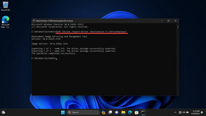 How To Backup And Restore Device Drivers On Windows 11, 10 1 Export all drivers using Command Prompt