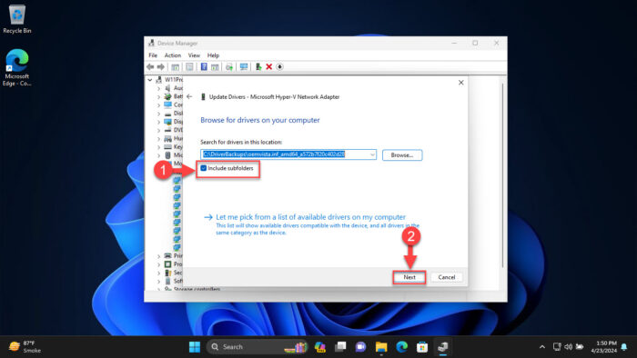How To Backup And Restore Device Drivers On Windows 11, 10 9 Include subfolders