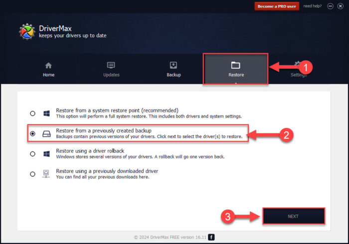 How To Backup And Restore Device Drivers On Windows 11, 10 14 Restore drivers using DriverMax