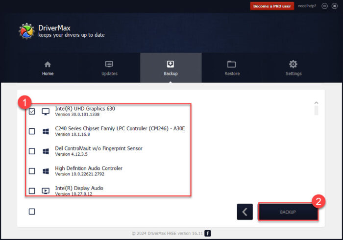 How To Backup And Restore Device Drivers On Windows 11, 10 13 Select drivers to backup